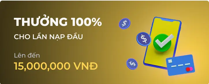 Khuyến mãi thưởng 100% đặc biệt tại BetVND